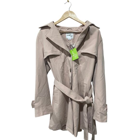 Sam Elderman Single Breasted Trench Coat Size Large New with Tags - Picture 6 of 8